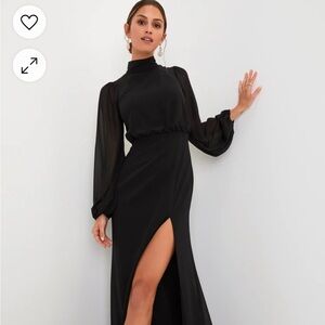 Lulu's Black Backless Dress